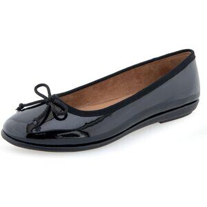 Aerosoles Women Navy Patent Synthetic Polyurethane Closed Slip On Ballet Flat